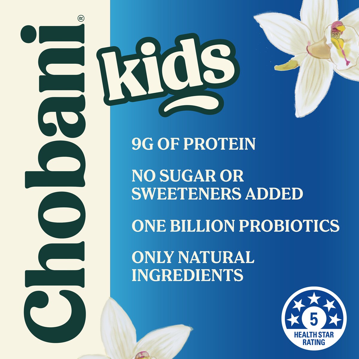 Chobani Kids Yogurt Pouch Vanilla 130g
