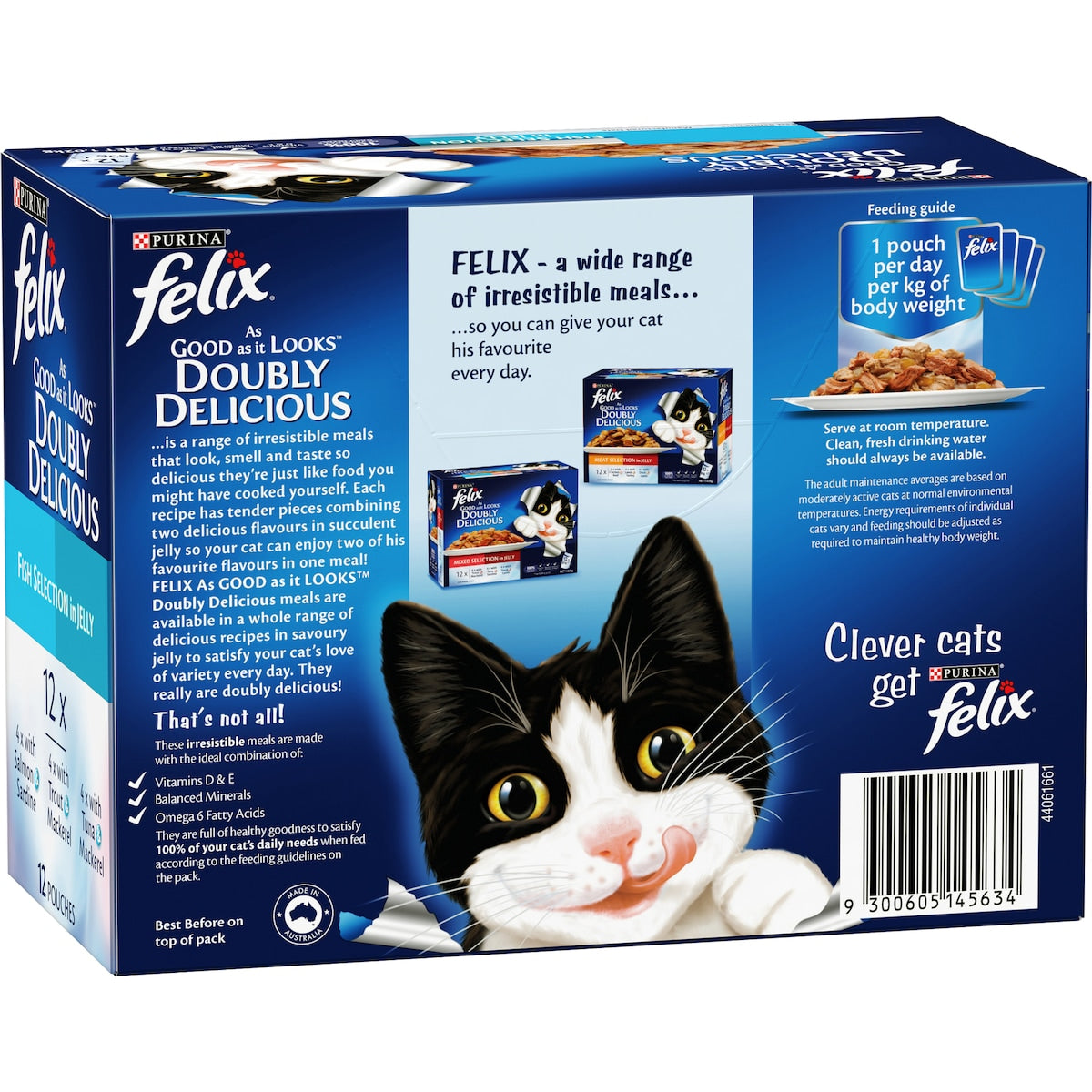 Felix Doubly Delicious Fish Selection Wet Cat Food 85g X 12 Pack