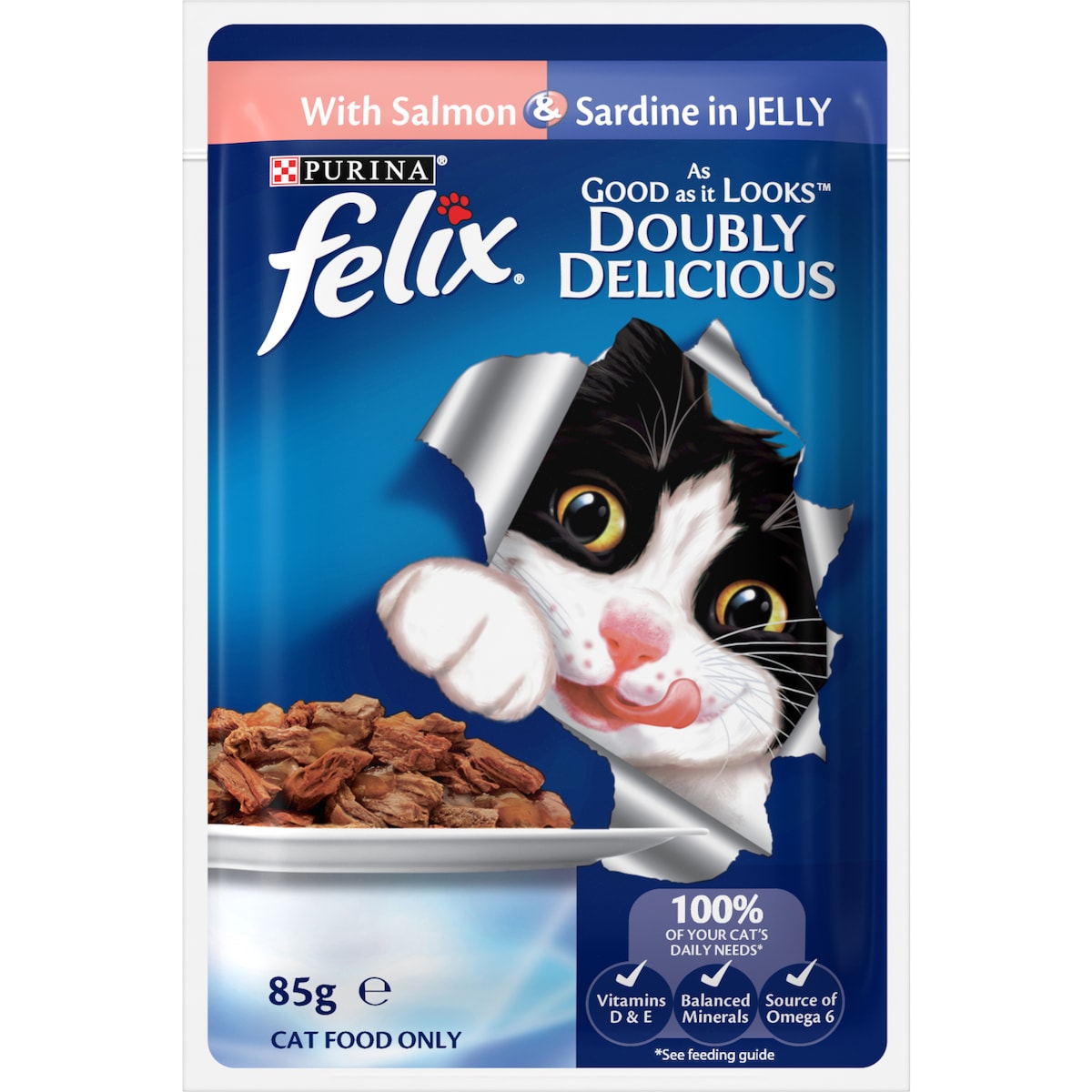 Felix Doubly Delicious Fish Selection Wet Cat Food 85g X 12 Pack
