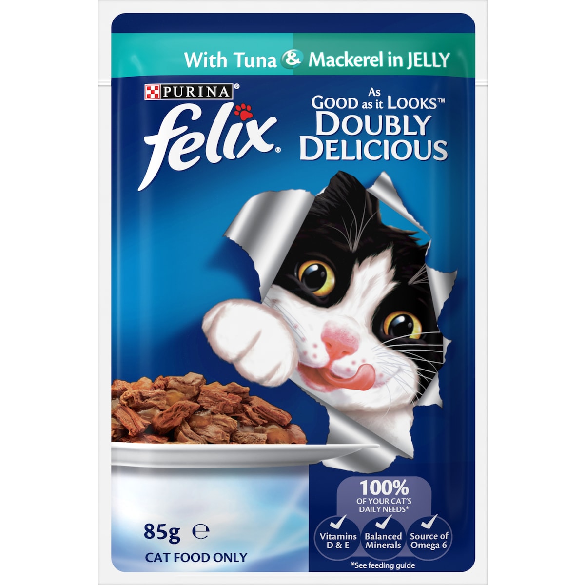 Felix Doubly Delicious Fish Selection Wet Cat Food 85g X 12 Pack