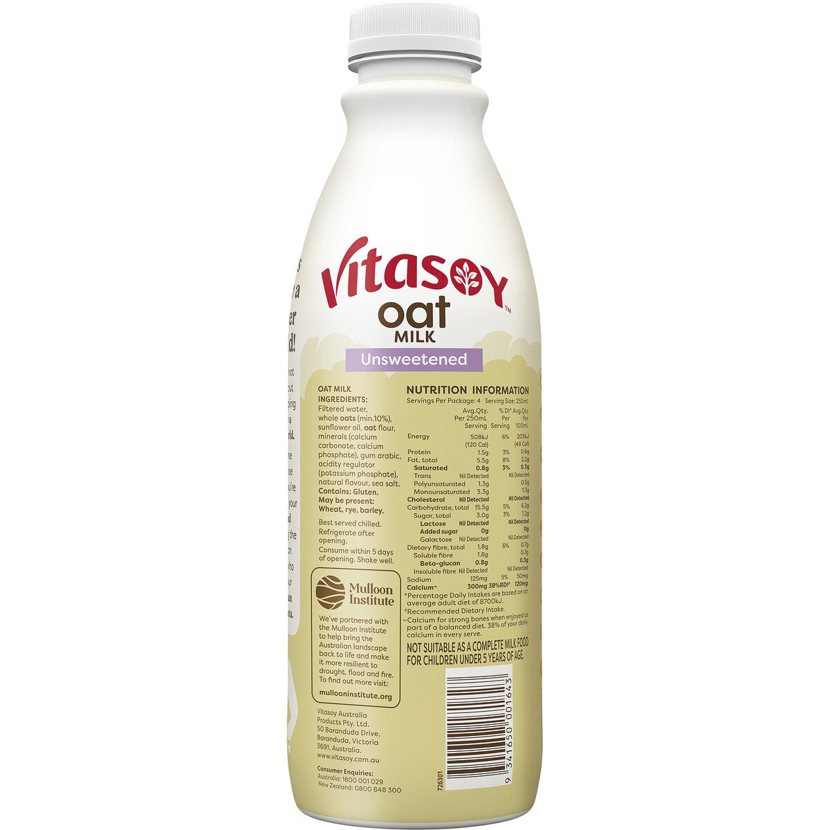 Vitasoy Vitasoy Oat Unsweetened 1l