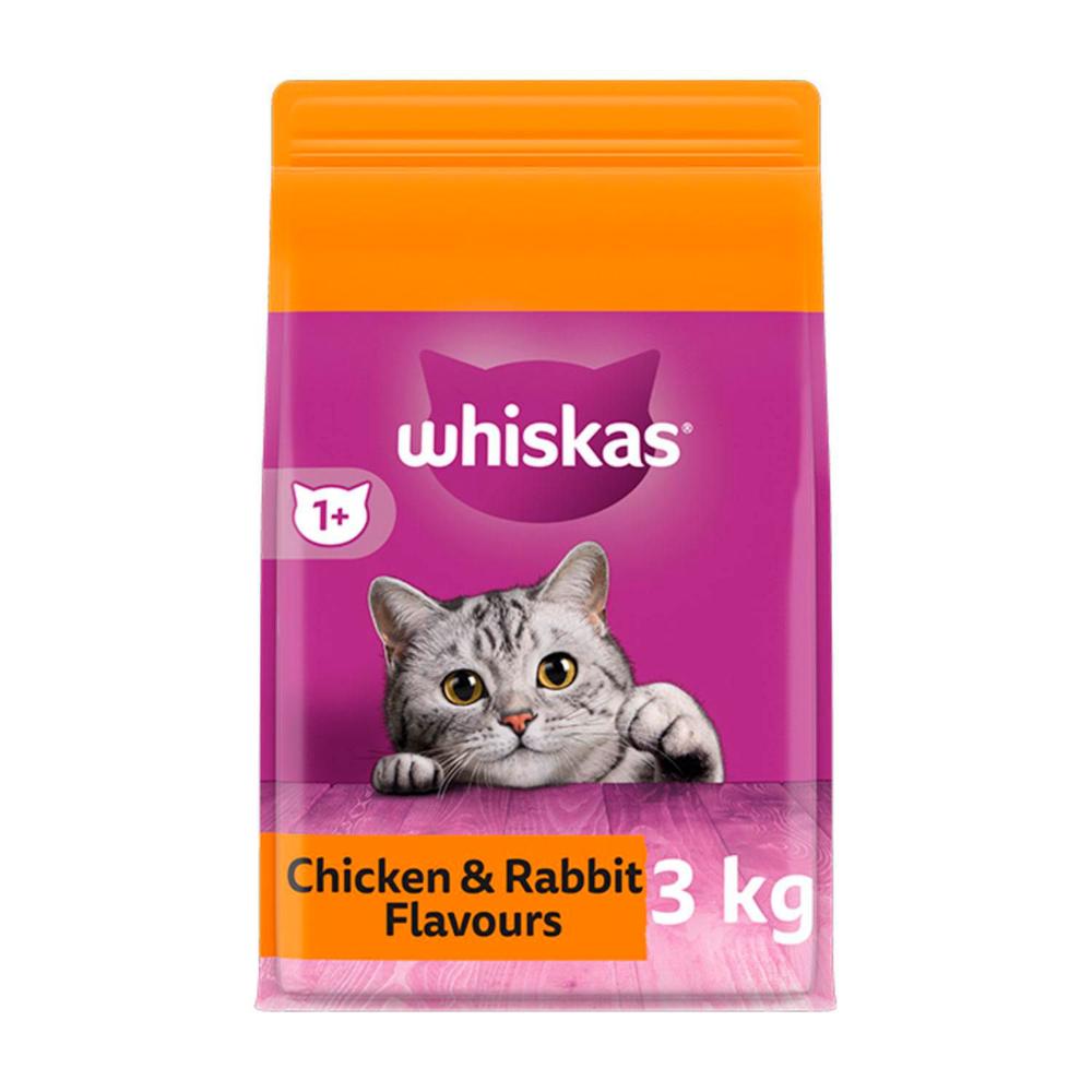 Whiskas Adult Dry Cat Food With Chicken And Rabbit - 3kg