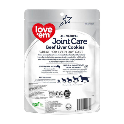 Love'em Dog Treats Joint Care Beef Liver Cookies - 250g