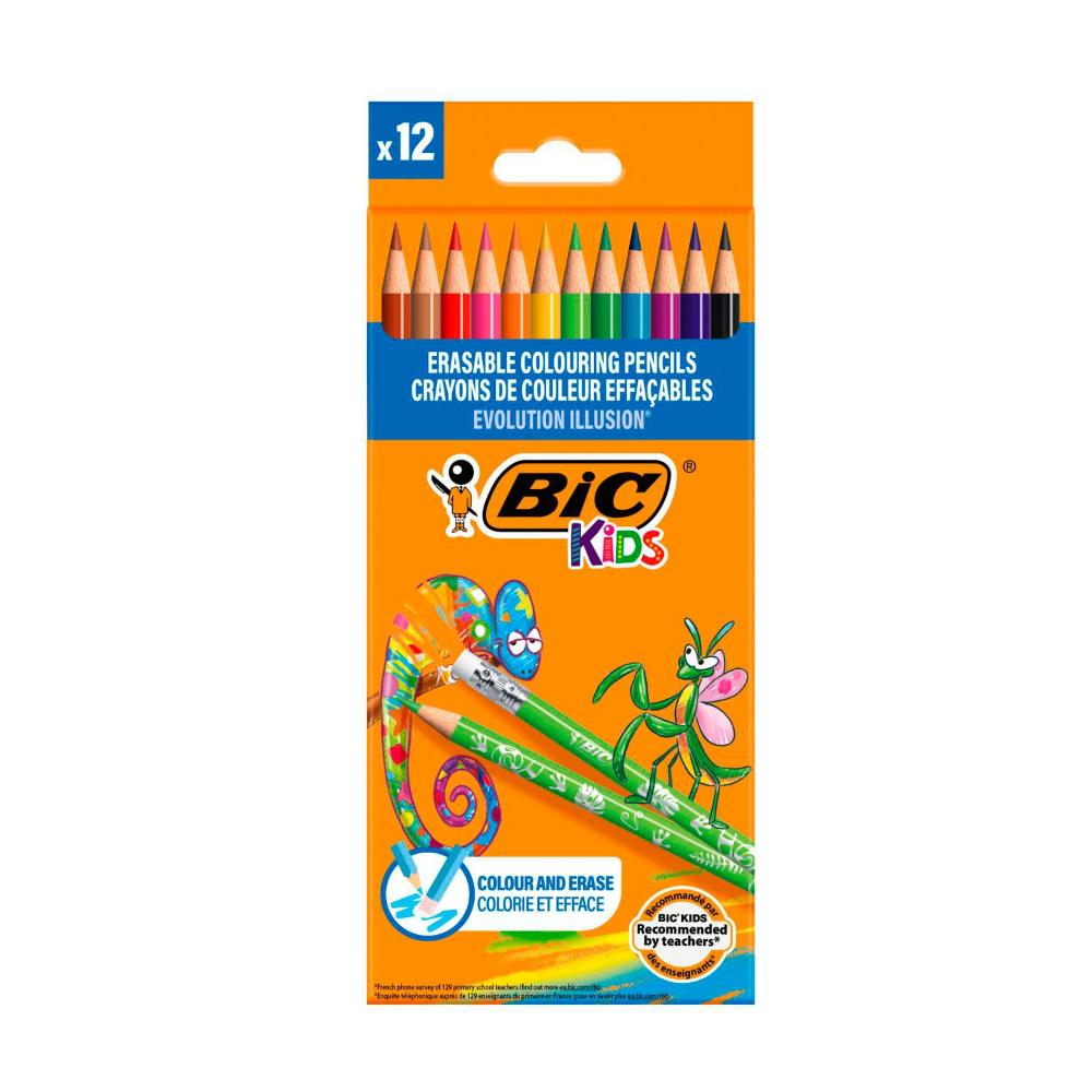 Bic Kids Evolution Illusion Colouring Pencils 12 - Pack