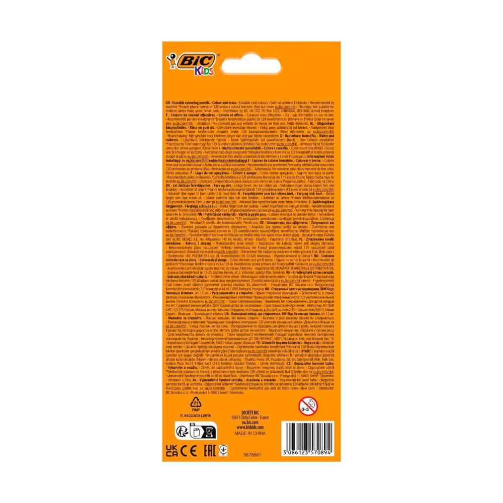 Bic Kids Evolution Illusion Colouring Pencils 12 - Pack