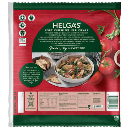 Helgas Portuguese Peri Peri Wraps 7 Pack