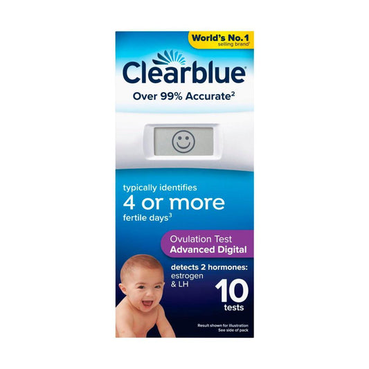 earblue Advanced Digital (dual Hormone) Ovulation Test - 10 Pack