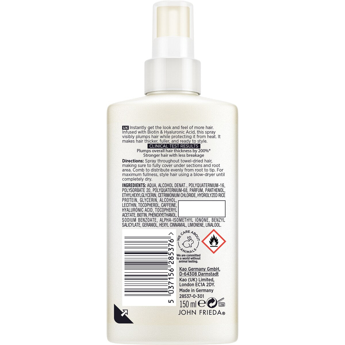 John Frieda PROfiller + Thickening Spray For Fine Hair 150mL