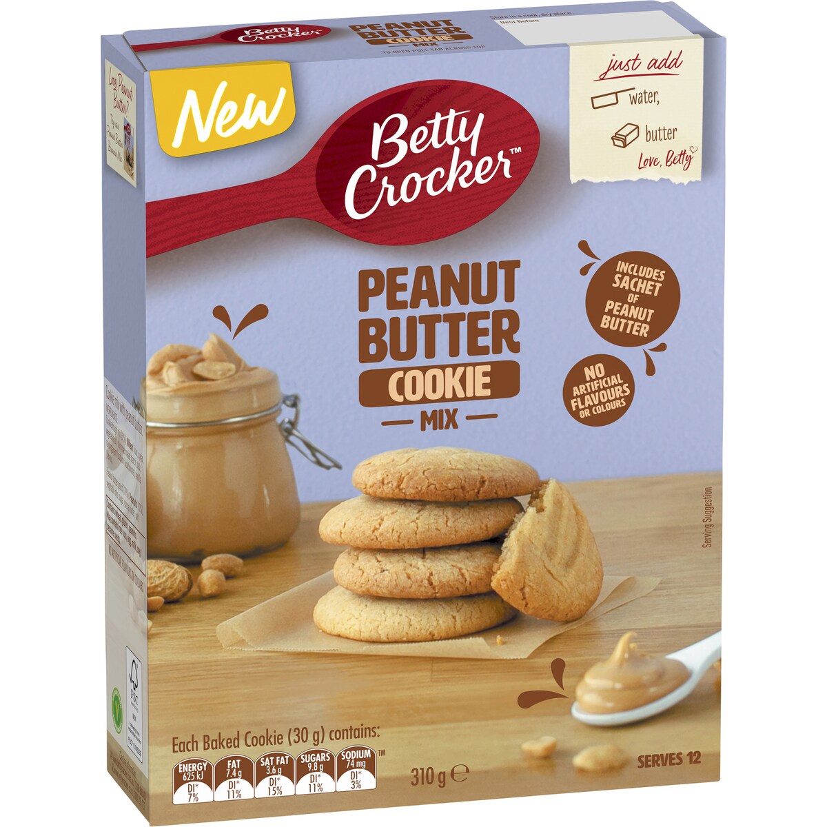 Betty Crocker Peanut Butter Cookie Mix 310g