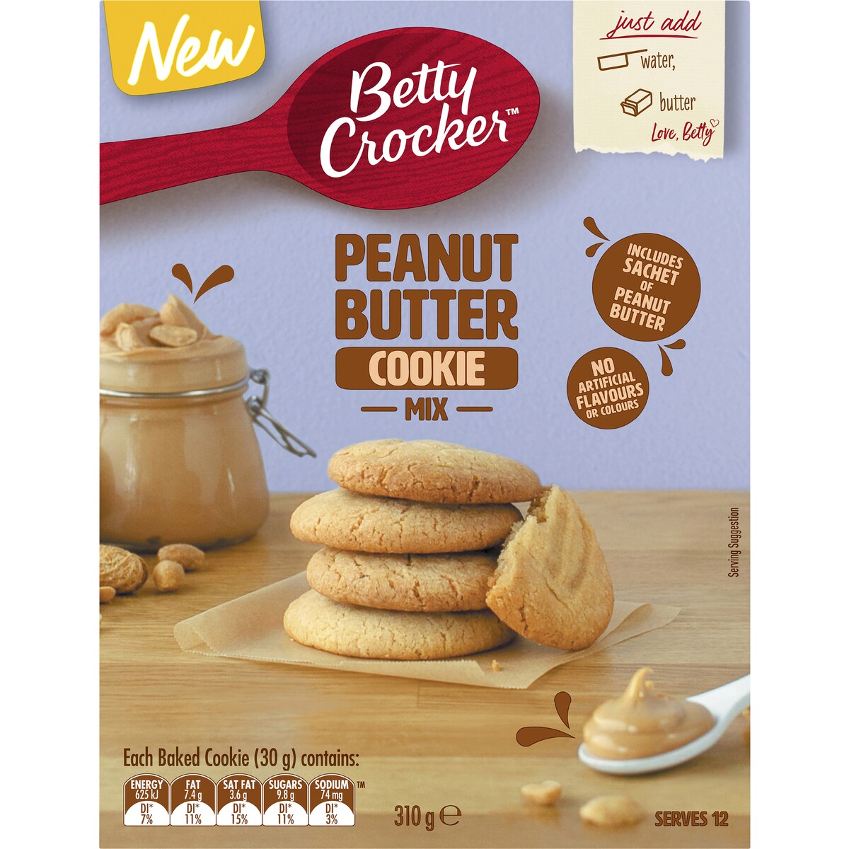 Betty Crocker Peanut Butter Cookie Mix 310g