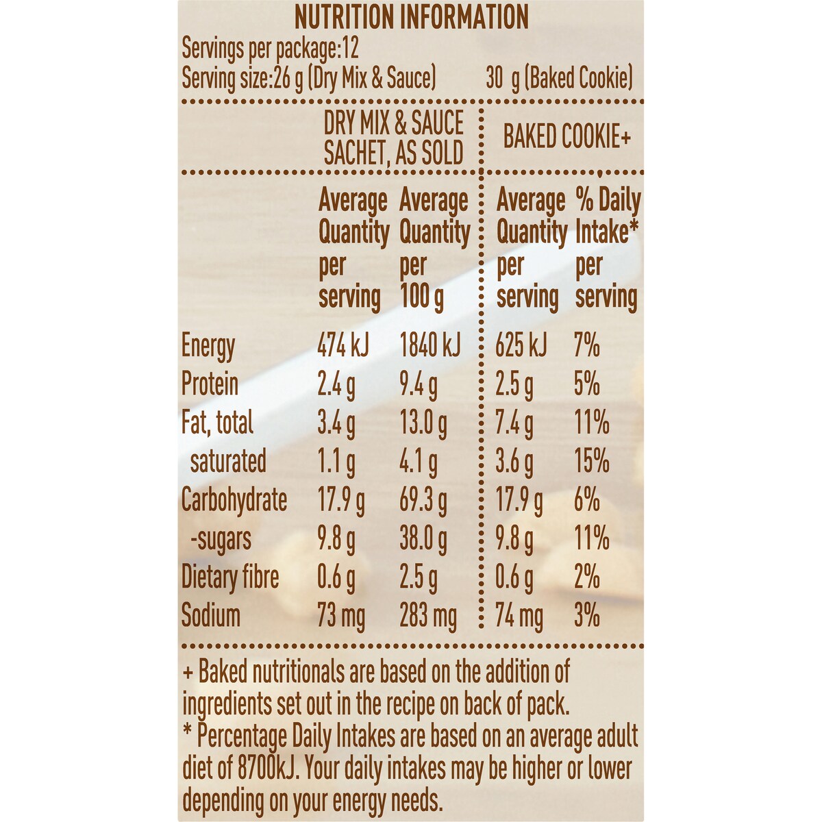 Betty Crocker Peanut Butter Cookie Mix 310g