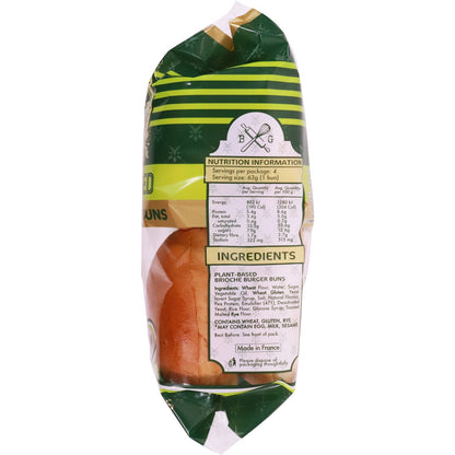 Brioche Gourmet Plant Based Brioche Burger Buns 4 Pack