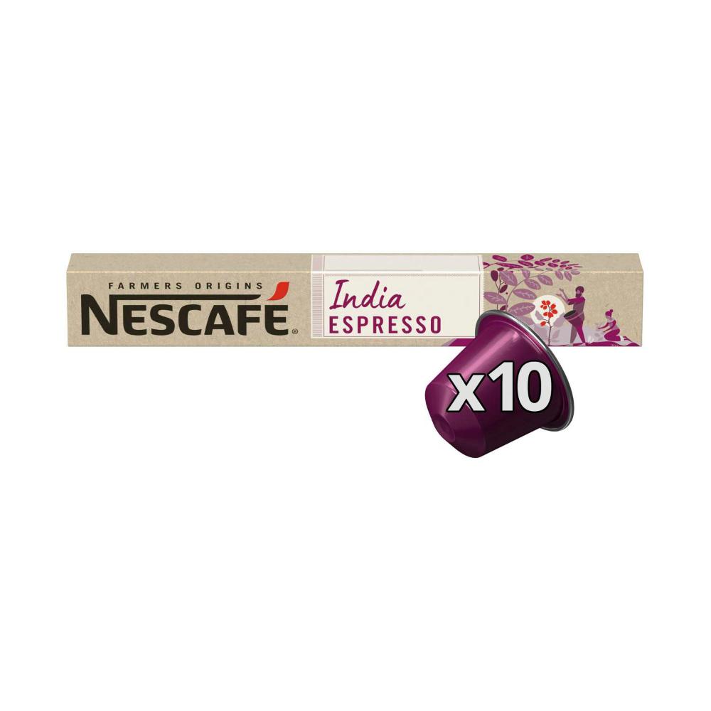 Nescafe Farmers Origins India Espresso Coffee Capsules - 10 Pack