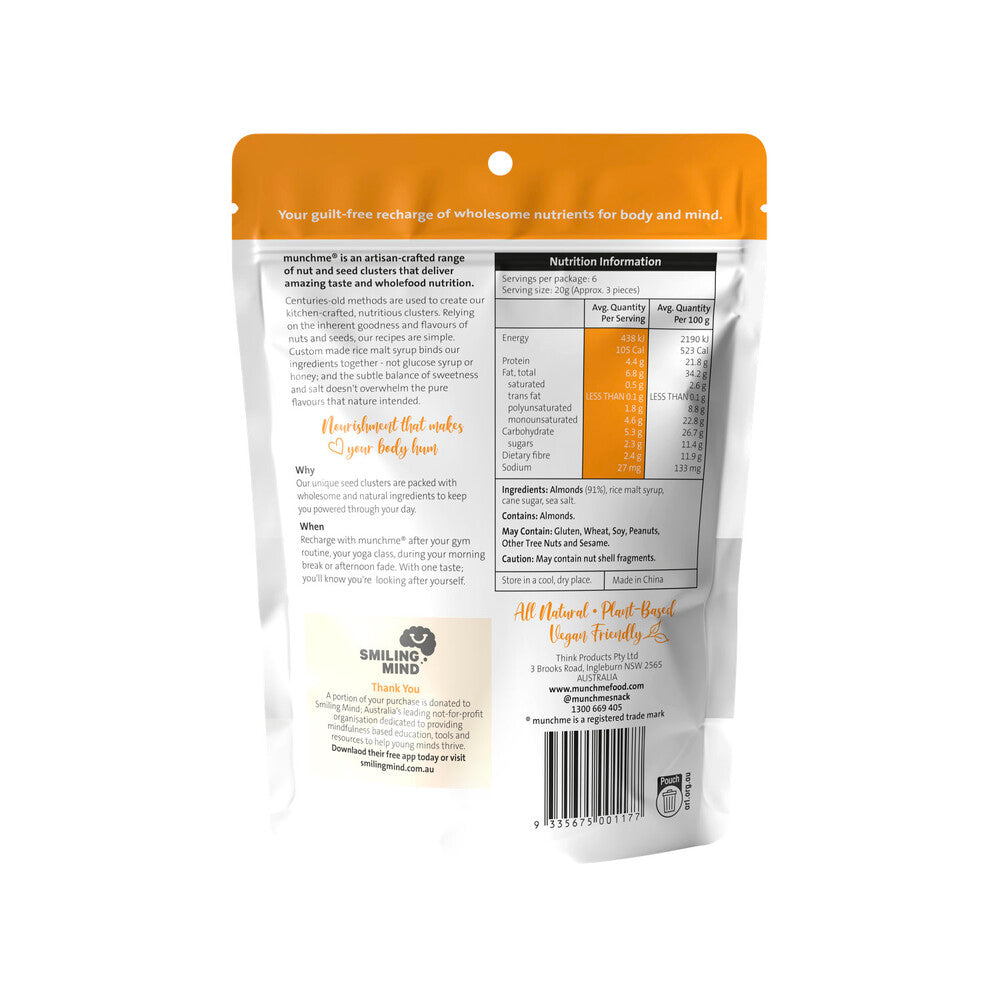 Munchme Nutritious Snack Roasted Almond - 120g