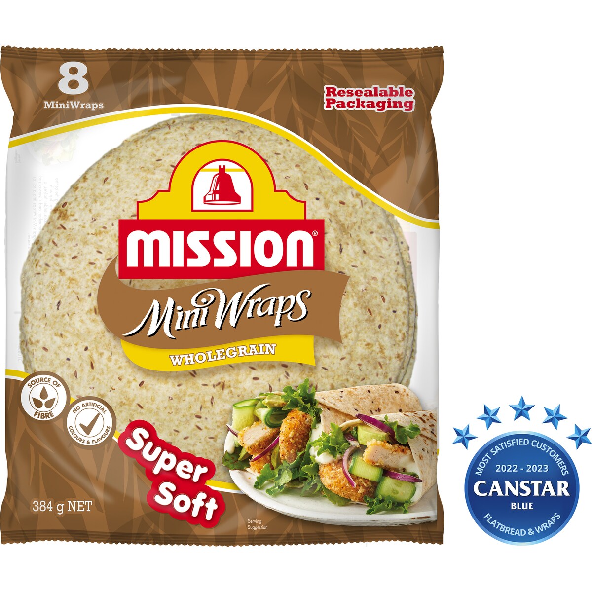 Mission Mini Wholegrain Wraps 8 Pack