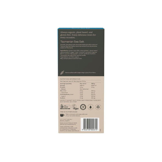 Pana Organic Mylk Tasman Sea Salt Chocolate - 80g