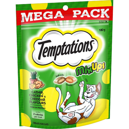 Temptations Mix Ups Catnip Chicken & Cheddar Cat Treats 180g