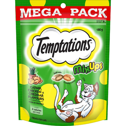 Temptations Mix Ups Catnip Chicken & Cheddar Cat Treats 180g