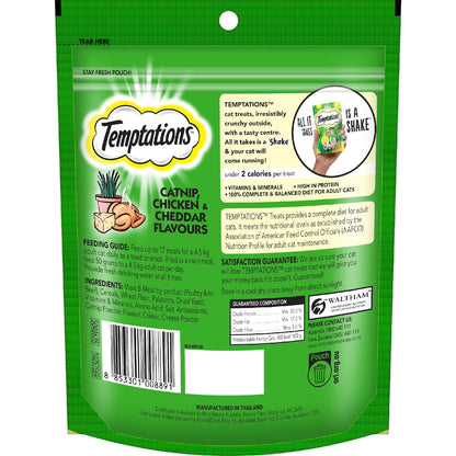Temptations Mix Ups Catnip Chicken & Cheddar Cat Treats 180g