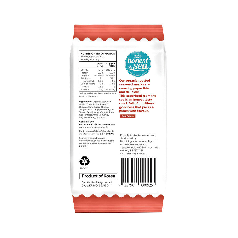 Honest Sea Seaweed Teriyaki - 5g