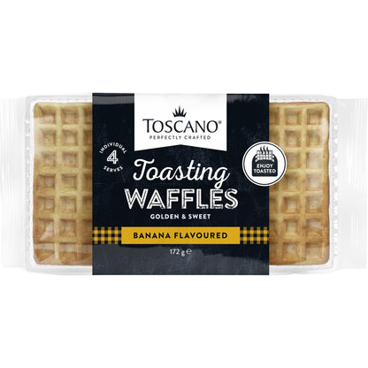 Toscano Toasting Waffles Banana Flavoured 172g