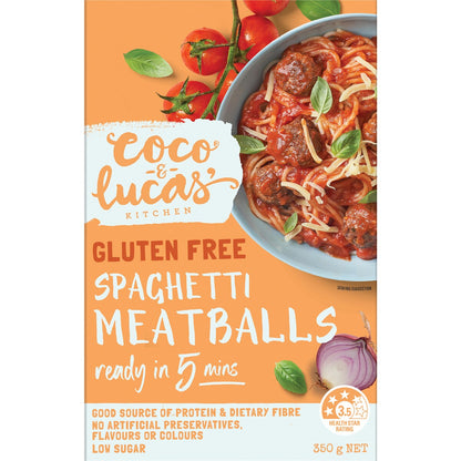 Coco & Lucas' Spaghetti Meatballs Gluten Free 350g