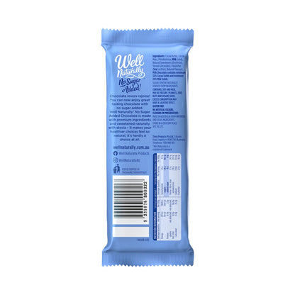 Well Naturally No Sugar Added Milk Chocolate Smooth & Creamy - 90g