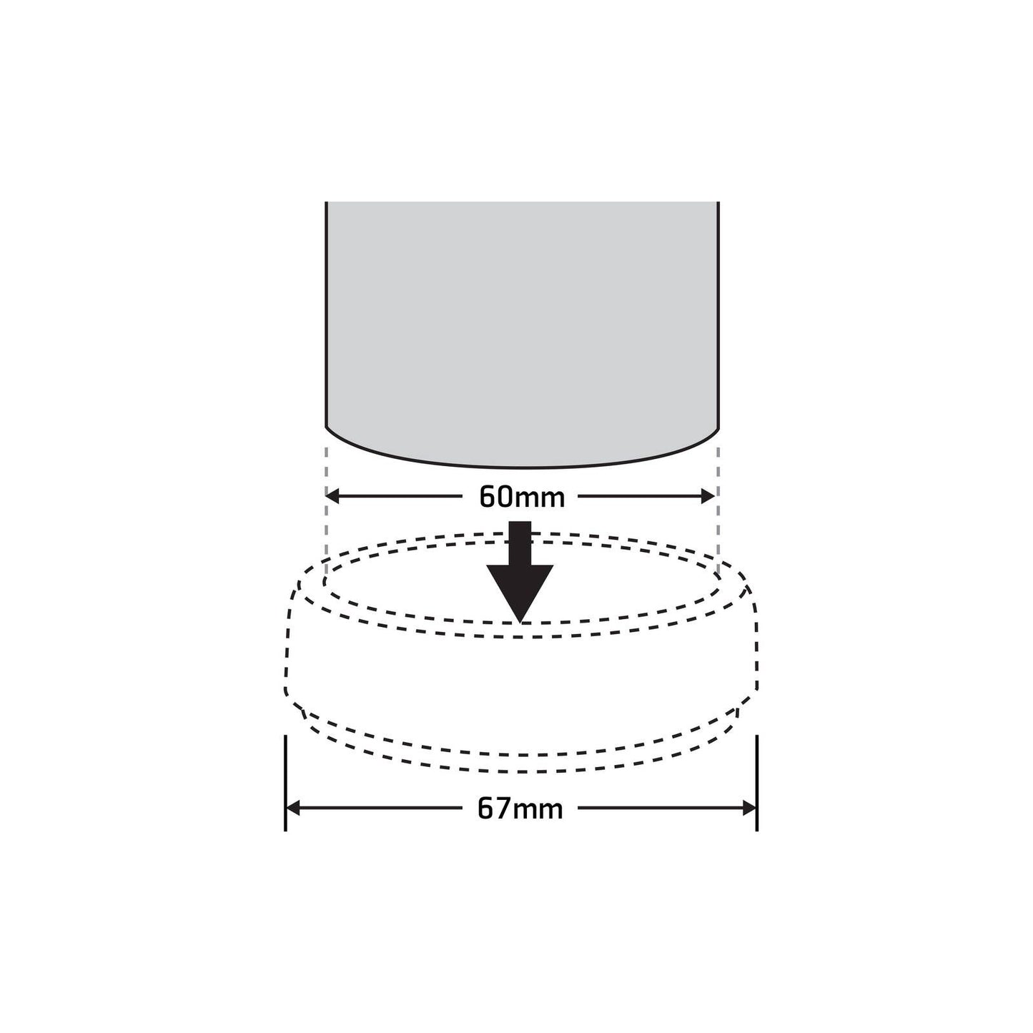 Surface Gard Round Felt Base Castor Cup - 66mm - 4 Pack - Dark Wood