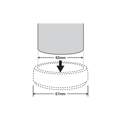 Surface Gard Round Felt Base Castor Cup - 66mm - 4 Pack - Dark Wood