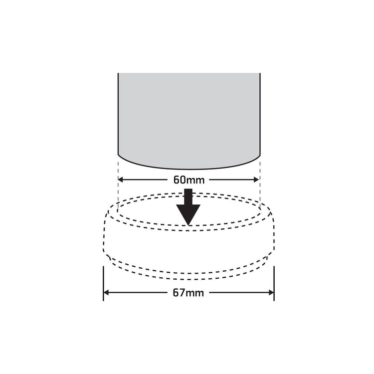 Surface Gard Round Dark Wood Felt Base Castor Cup 66mm 4 Pack