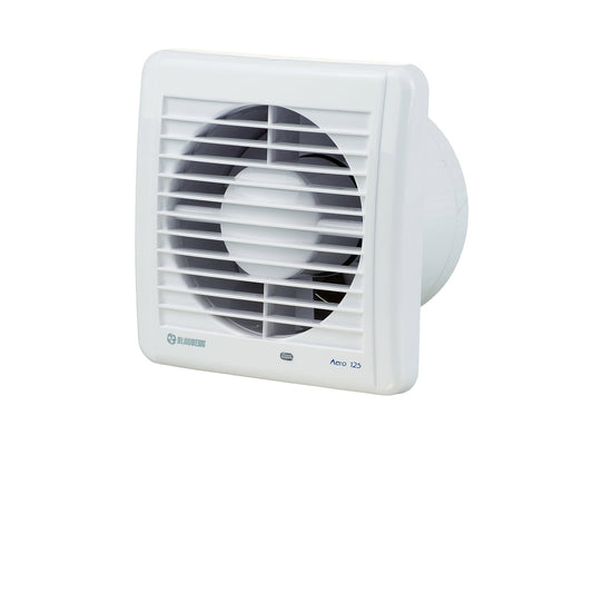 Blauberg White Aero Wall Ceiling Exhaust Fan - 125mm