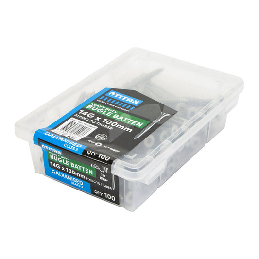 Titan Gal Bugle Batten Screw - 14g x 100mm - 100 Pack