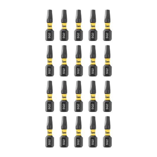 Kango HYPERTORQUE Impact Driver Insert Bits 25mm SQ2 20 Pack