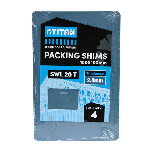 Titan Blue Shim Packing - 2 x 150 x 100mm - 4 Piece