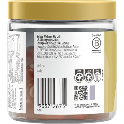 Swisse Hyaluronic Acid Skin Glow Gummies With Vitamin c 40 Pack