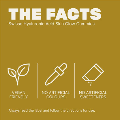 Swisse Hyaluronic Acid Skin Glow Gummies With Vitamin c 40 Pack