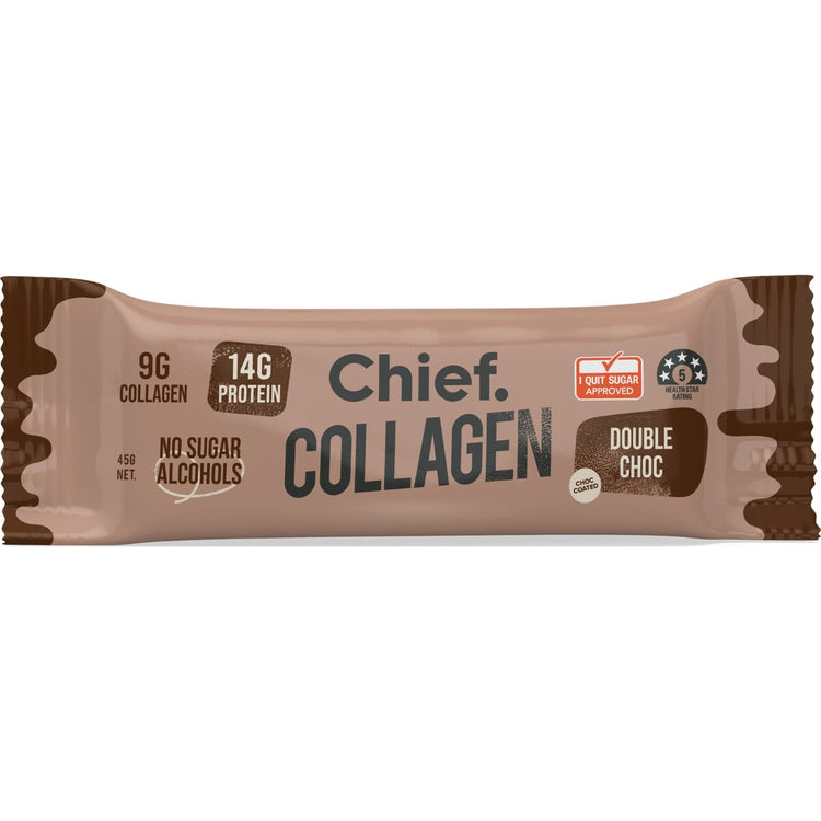 Chief Nutrition Collagen Bar Double Choc 45g