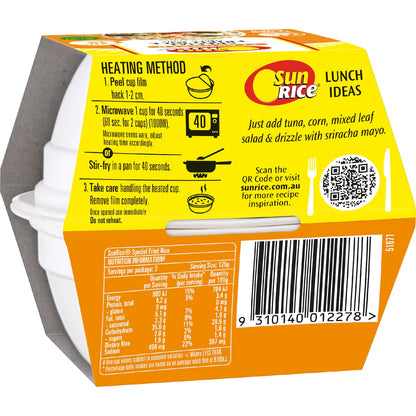 Sunrice Microwave Special Fried Rice Flavoured Cups 125g X 2 Pack
