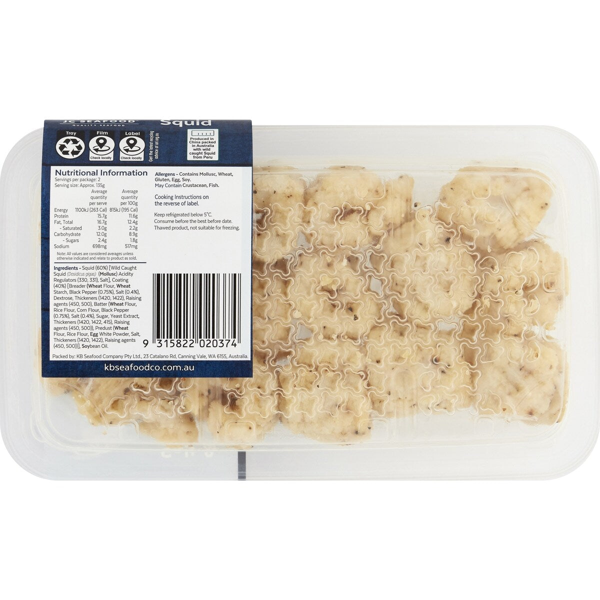 Jc Seafood Salt & Pepper Squid 270g