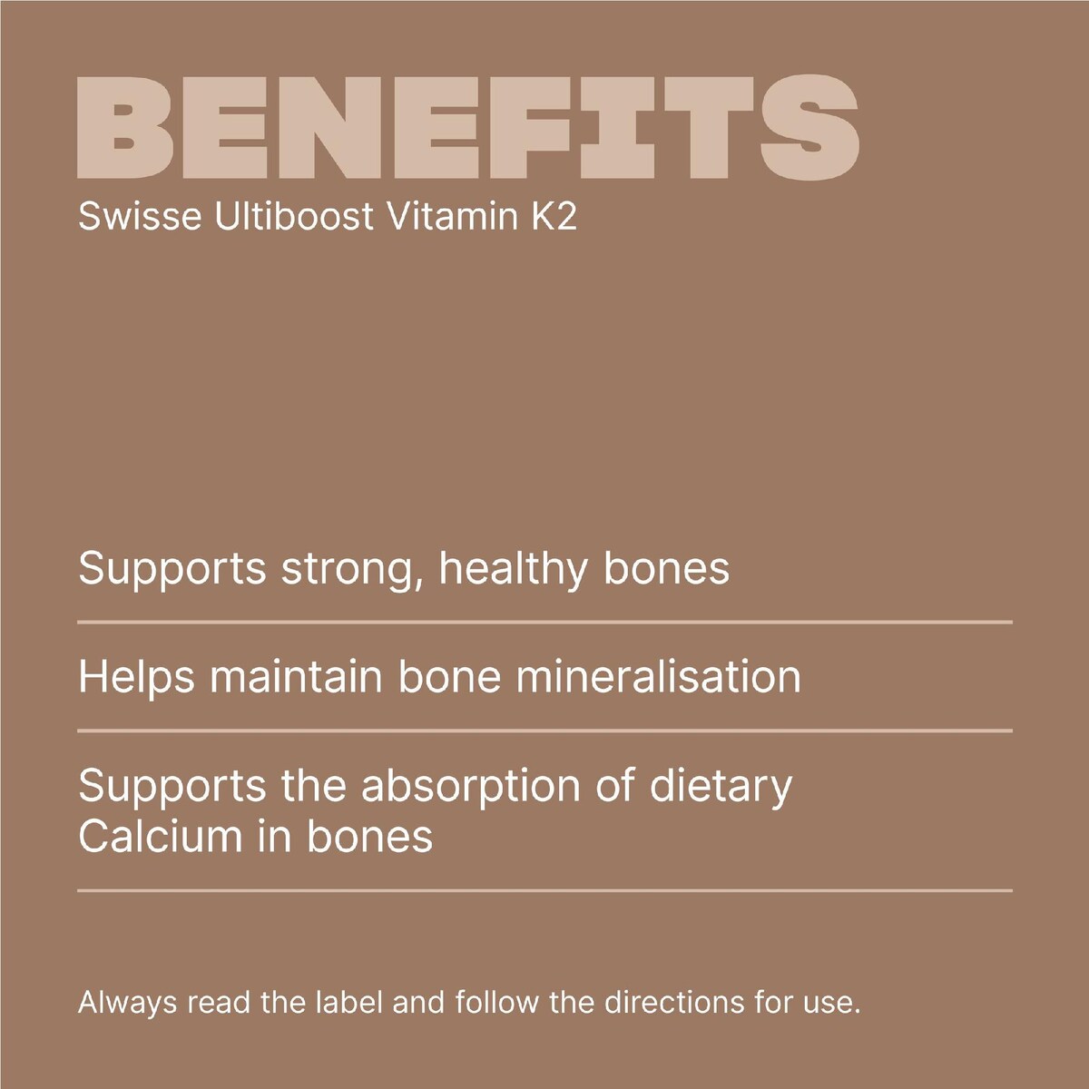 Swisse Ultiboost Vitamin K2 Capsules 30 pack