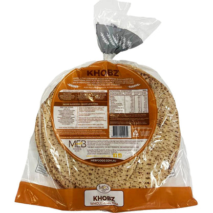 MEB Foods Khobz Wholemeal Pita 5 Pack
