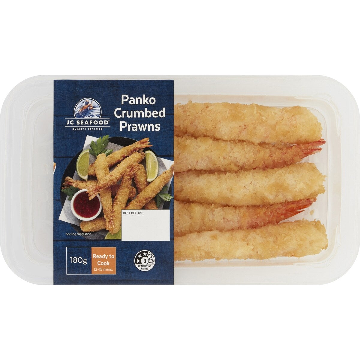 Jc Seafood Panko Crumbed Prawns 180g