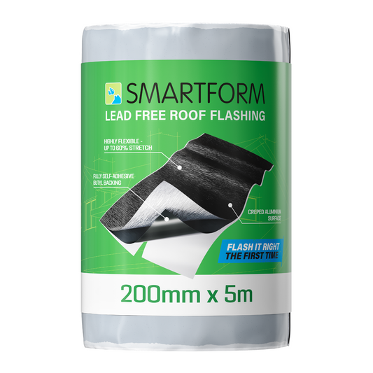 Smartform Black Lead Free Flashing - 200mm x 5m