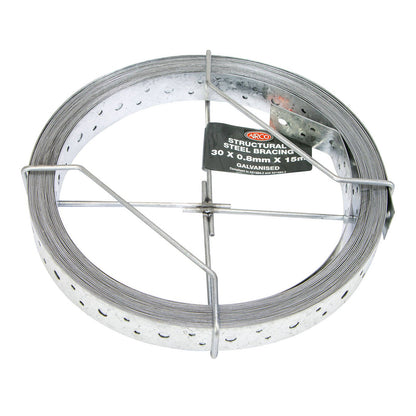 Airco Structural Galvanised Strapping - 30 x 0.8mm x 15m