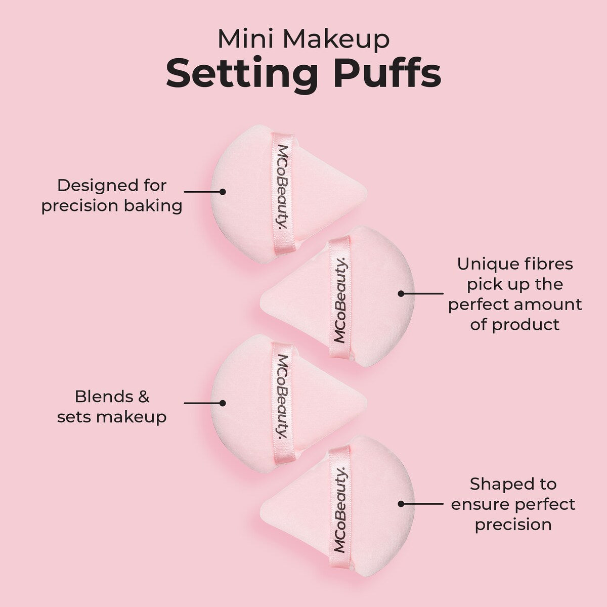 Mcobeauty Mini Makeup Setting Puffs 4 Pack