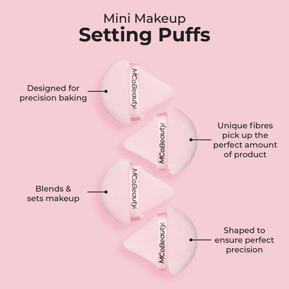 Mcobeauty Mini Makeup Setting Puffs 4 Pack