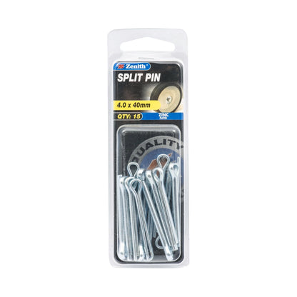 Zenith Split Pins - 4 x 40mm - 15 Pack