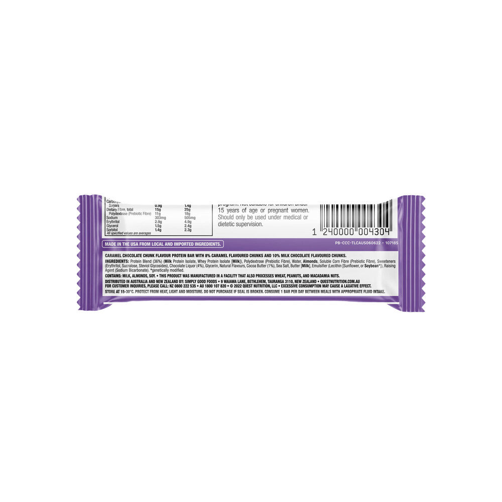 Quest Protein Bar Caramel Chocolate Chunk - 60g