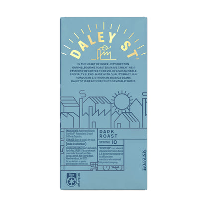 Daley Street Dark Aluminium Nespresso Compatible Coffee Capsules - 10 pack