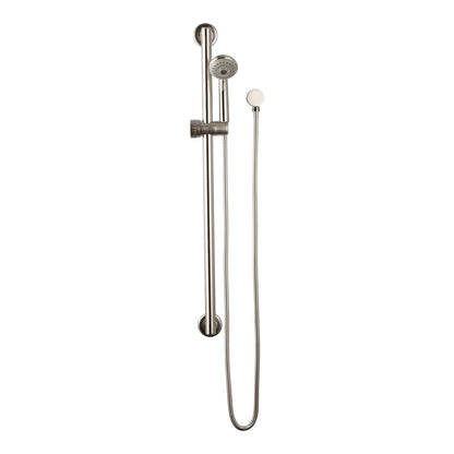 Evekare Grab Rail & 3 Function Shower - 32 x 900mm - Brushed Nickel